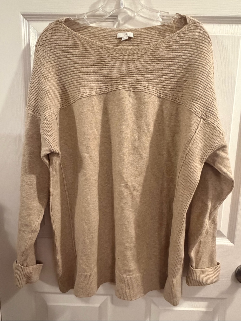 J. Jill Tan Knit Sweater Size L